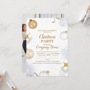 Elegant Company Cocktail Christmas Party Invitation