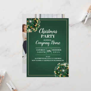 Elegant Company Cocktail Christmas Party Invitation