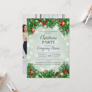 Elegant Company Cocktail Christmas Party Invitation