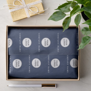 Elegant Company Logo Blue and white Tissue paper