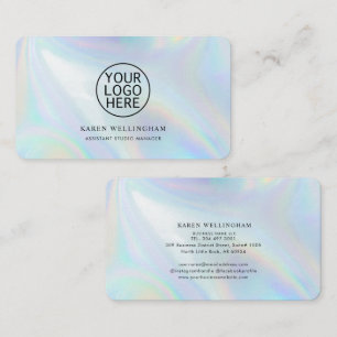 Elegant Company Logo Holographic Custom Business Card