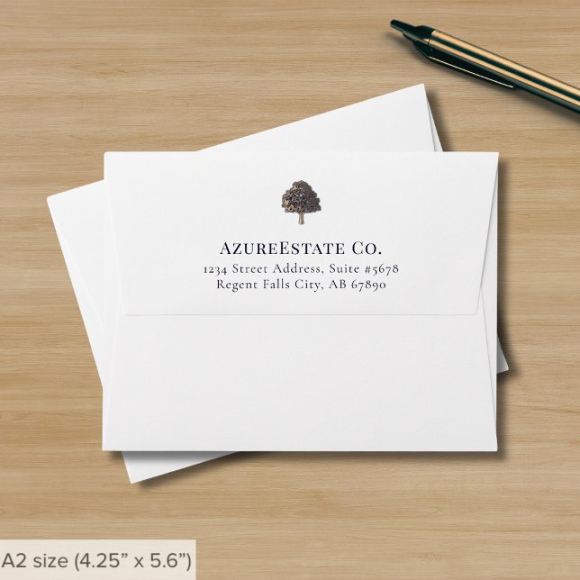 Elegant Company Return Address Note Card Envelope (Creator Uploaded)
