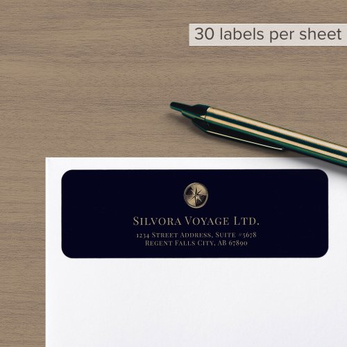 Elegant Compass Travel Address Label