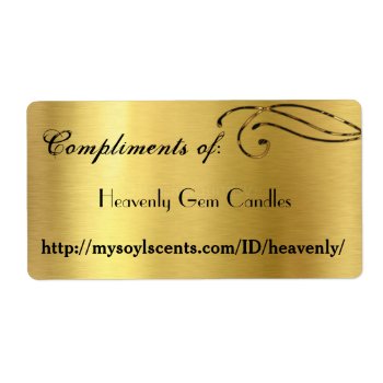 Elegant Compliments Of: Labels  Gold Label by LaKrima at Zazzle