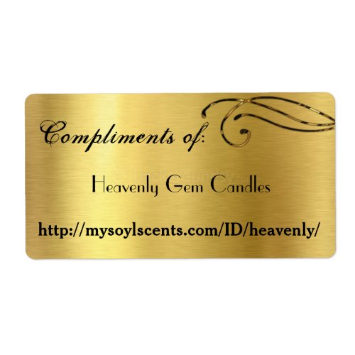 Elegant Compliments Of Labels Gold Label