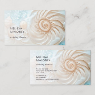 Elegant Conch Coastal Business Card