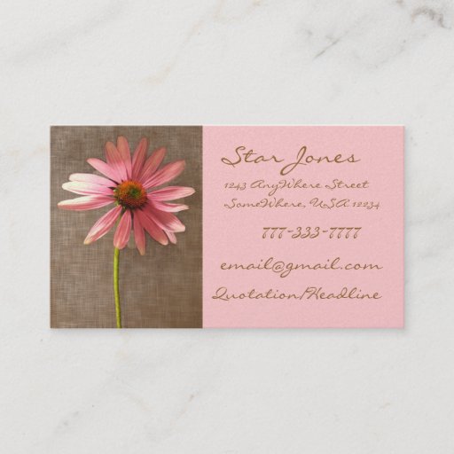 Customizable Elegant ConeFlower Business Card - - -