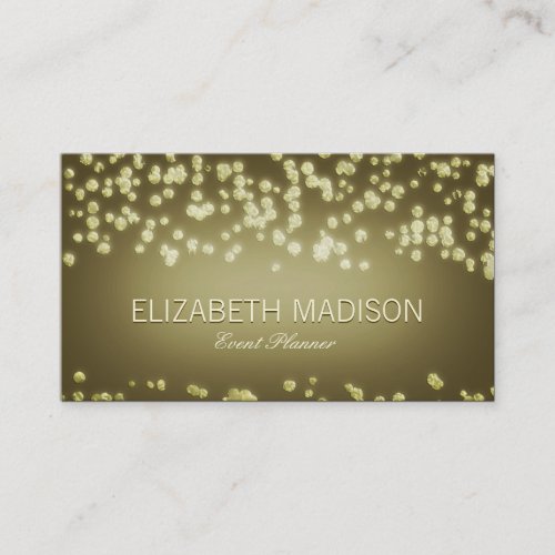 Elegant Confetti Champagne Bubbles Business Card