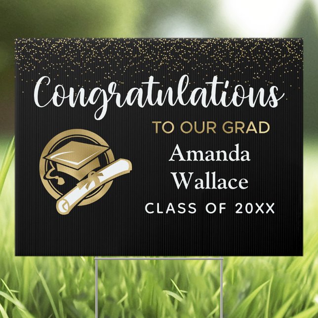 Elegant Confetti Graduation Sign (Creator Uploaded)