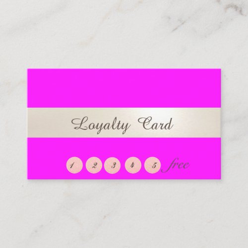Elegant Confetti Pink Fluorescent Loyalty Card