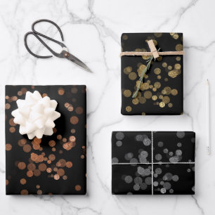 Elegant confetti polka dot patter  wrapping paper sheets