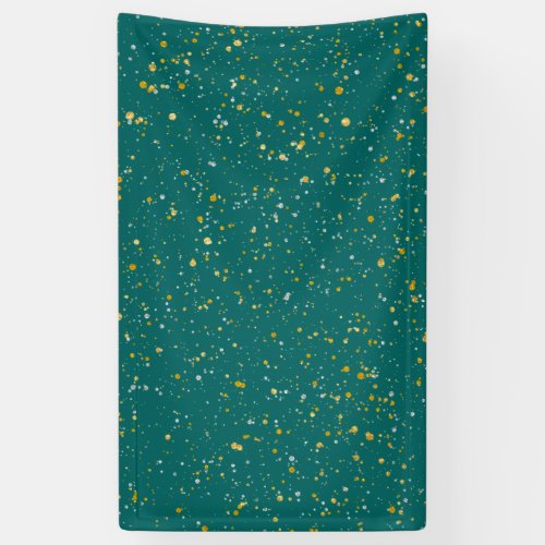 Elegant Confetti Space _ Teal Green  GoldSilver Banner