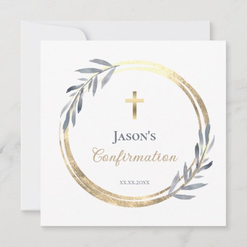 elegant Confirmation  Invitation