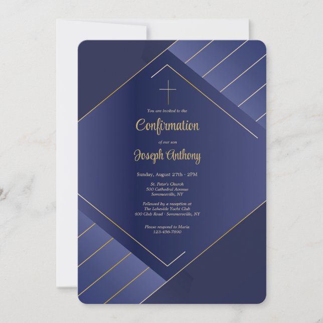Elegant Confirmation Invitation (Front)