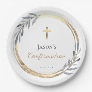 elegant Confirmation  Paper Plates