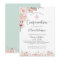 Elegant Confirmation Rose Gold, Mint Floral