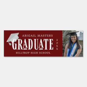 elegant congrats graduate photo yard sign