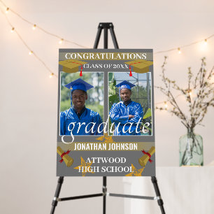 Elegant Congrats Graduate Two Photo Form Boards