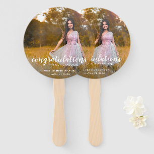 Elegant Congratulations Grad Photo Graduation Hand Fan