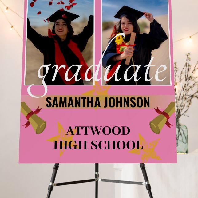 Elegant Congratulations Graduate Photo Form Boards (In Situ (Stand))