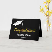 Elegant Congratulations Graduation Card (Yellow Flower)