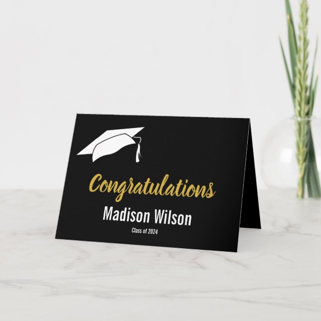 Elegant Congratulations Graduation Card (Front)