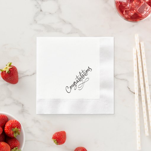Elegant Congratulations Paper Napkin Zazzle