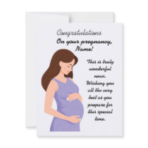 Elegant Congratulations pregnancy Card