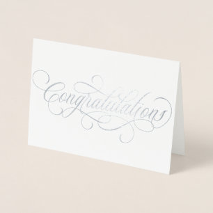 Elegant Congratulations script Foil Card