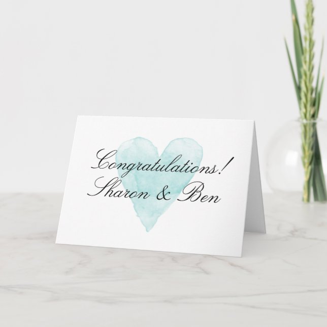 Elegant congratulations wedding greeting card (Front)