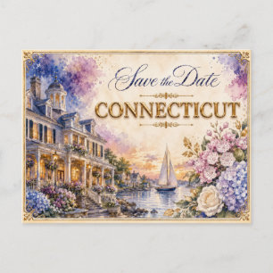 Elegant Connecticut Save the Date Wedding Invite