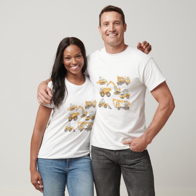 Elegant Construction Baby Shower Dump Truck Party T-Shirt (Unisex)