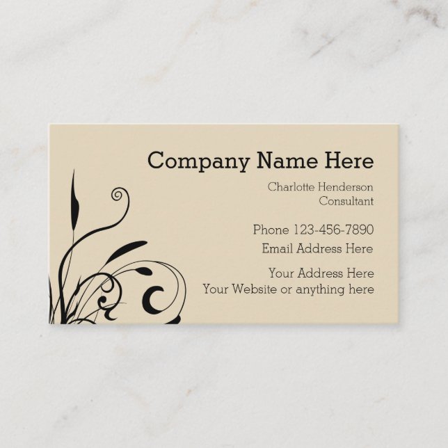 Elegant Consultant Service Business Card (Front)