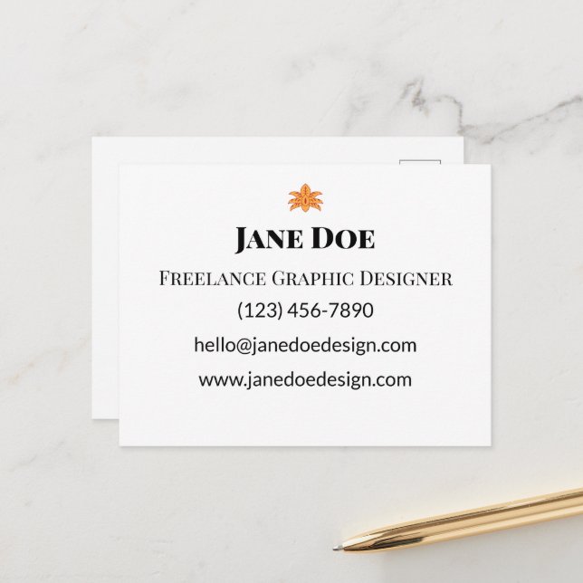 Elegant Contact Card | Freelancer Personal Brand (Front/Back In Situ)