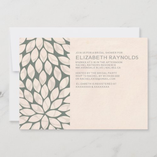 Elegant Contemporary Bridal Shower Invitations