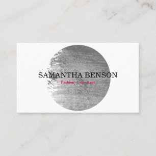 Elegant Contemporary Gray Watercolor Brushed Business Card