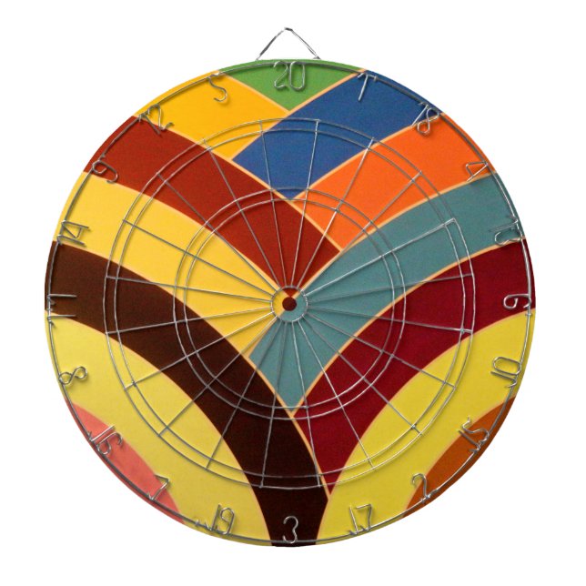 elegant contemporary stylish chevron dartboard (Front)