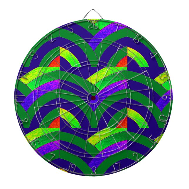 elegant contemporary stylish chevron dartboard (Front)