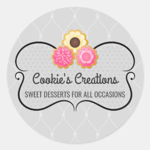 Elegant Cookie Bakery Box Seals