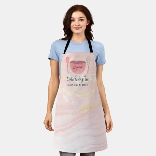 Elegant Cookie Baking Crew Monogrammed Apron