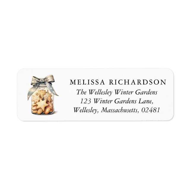 Elegant Cookie Jar Return Address Label (Front)
