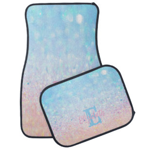 Elegant Cool Bokeh Ombre Monogram Car Floor Mat