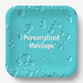 Elegant Cool Fun Personalized Turquoise Rain Drops