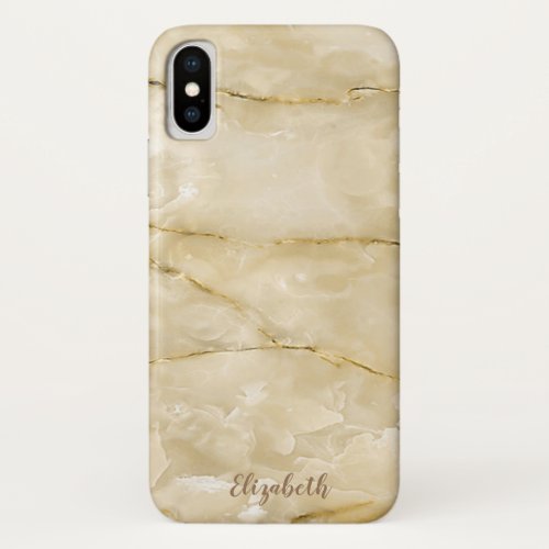 Elegant  Cool Marble Texture_ Personalized iPhone XS Case
