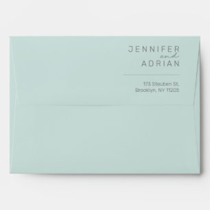 Elegant Cool Mint Minimal Modern Envelope