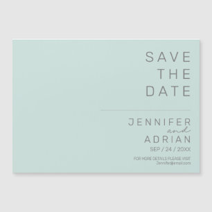 Elegant Cool Mint Minimal Modern Save The Date