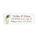 Elegant Cool Peacock Feather Label<br><div class="desc">This beautifully styled return address label is perfect for peacock themed wedding/reception, but makes a stylish, chic statement regardless. Easy to personalize, names and addresses / individual wedding shipping address label stickers for guests. The design features a palm leaf on white background. Please find additional wedding items of this matching...</div>