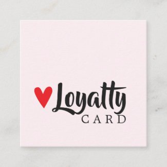 Elegant Cool Red Heart Beauty Salon Loyalty Card