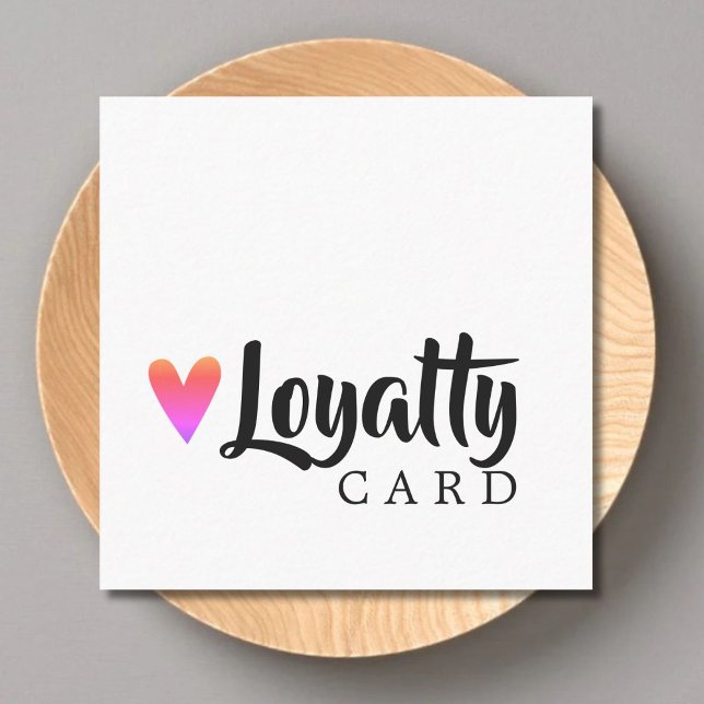 Elegant Cool White Pink Heart Beauty Salon Loyalty Card (Creator Uploaded)