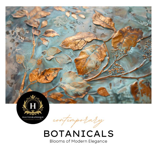 Elegant Copper Botanical Tissue Paper (Creator Uploaded)